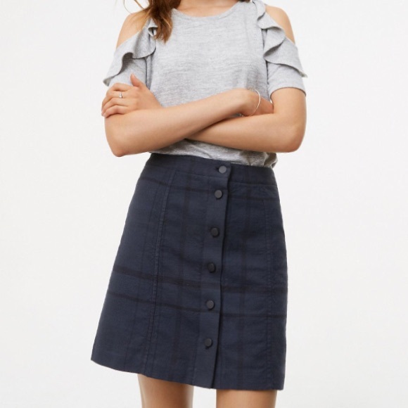 LOFT Dresses & Skirts - Loft front button skirt